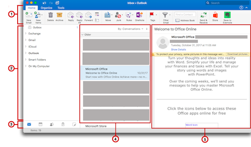 outlook for mac 2016 reading pane right blank